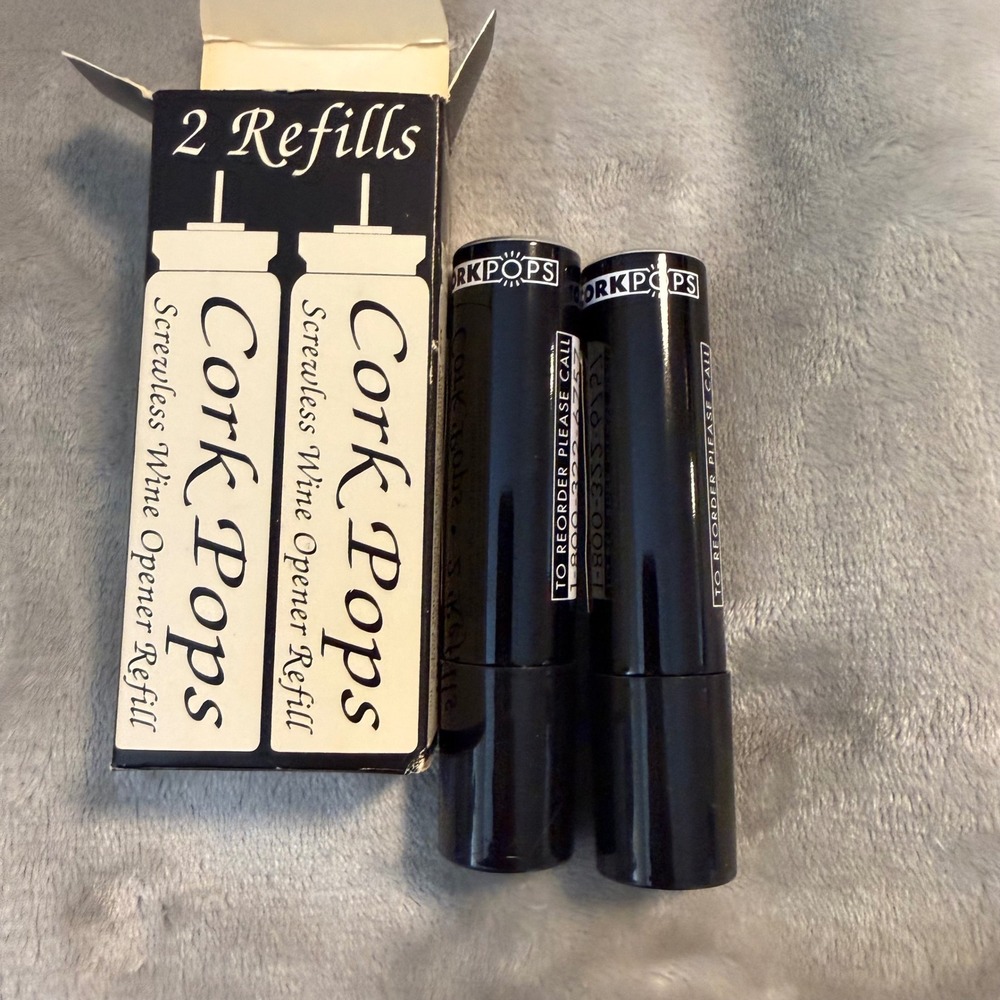 Cork Pops Wine Opener Refill Cartridges 2 Pack CO2 Screwless Opener New - Picture 5 of 5